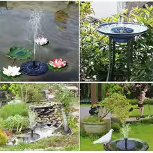 Fuente Solar Flotante Premium - 6 Boquillas Intercambiables