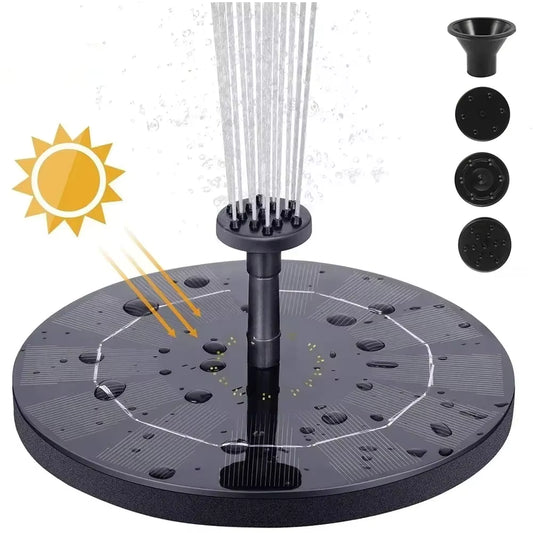 Fuente Solar Flotante Premium - 6 Boquillas Intercambiables